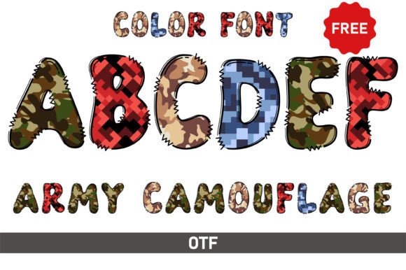 Army Camouflage: A Bold Display Font for Impactful Designs