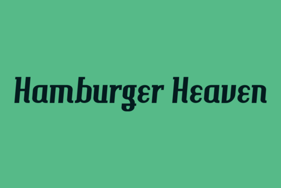 Hamburger Heaven: A Vintage Serif Font with Soul